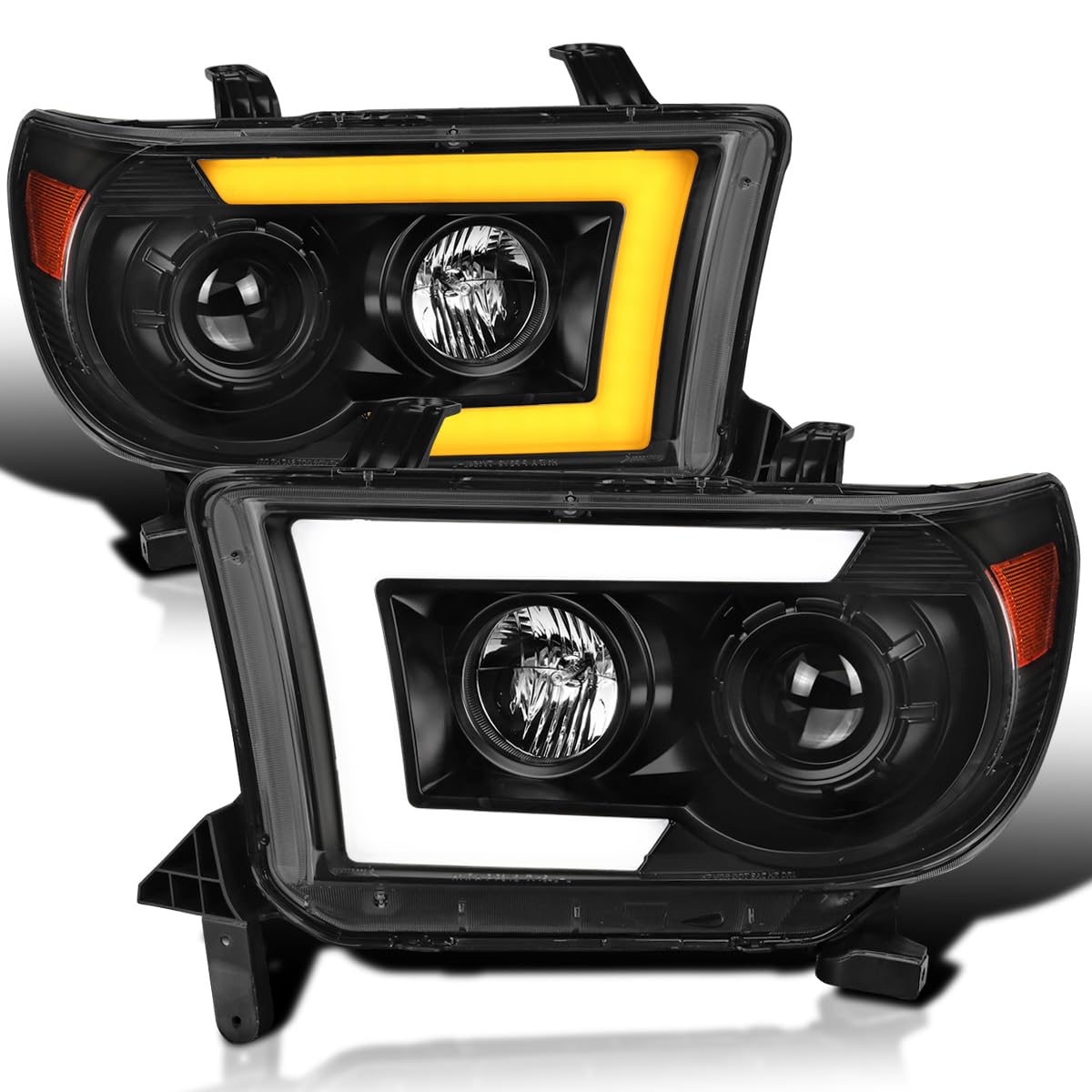 Amazon.com: SPEC-D TUNING Black Projector Headlights w/LED
